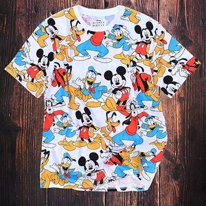 Disney Mickey Donald Goofy Pluto T-Shirt Men Graphic Tshirt for Adult Tee